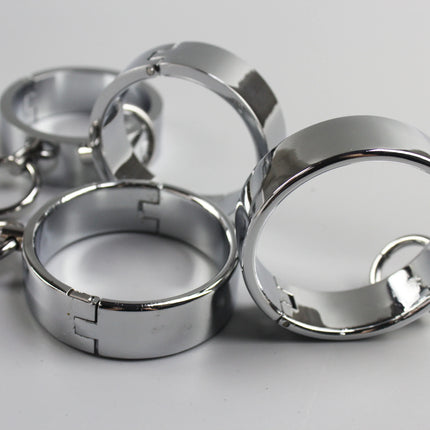 6 Types Stainless Steel Handcuff Bondage WristCuffs Slave Bondage Restraints Roleplay Lockable Adult Sex Game Toy Woman Man