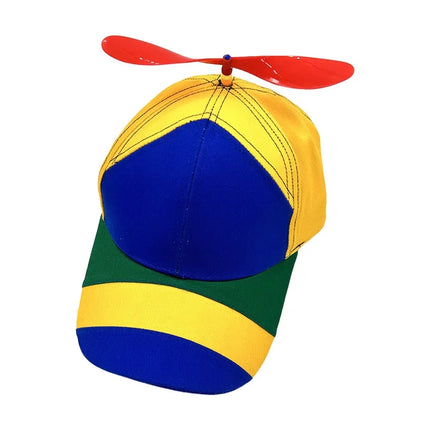 Bamboo Dragonfly Rainbow Sun Cap Funny Adventure Dad Hat Snapback Hat Helicopter Propeller Design for  Boys Girls Adult