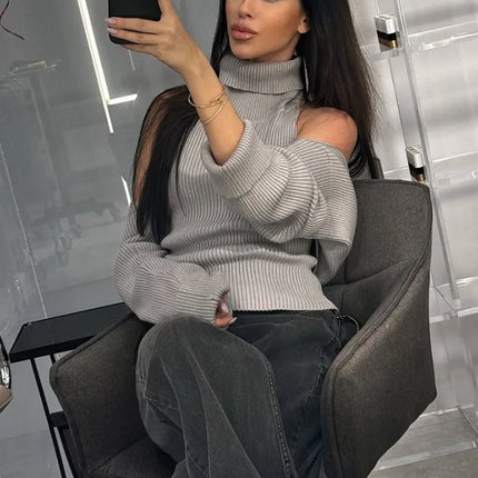 Trendix Hollow Out Sweater Sets For Women 2025 Fall New Long Sleeve Knitwear Shawl Suits Sexy Backless Knit Tank Top 2 Piece Set