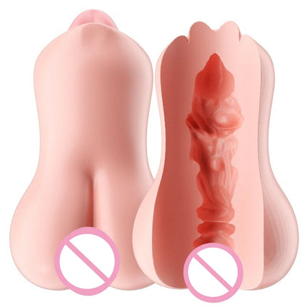Trainer Portable Discreet Pocket Pussy Skin-Stroker for Men Delayed Ejaculation Adult Dual Channel Male Masturbation Sex Toy 18+
