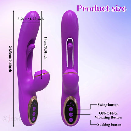Adults Sex Toys Vibrator for Women Clitoris Stimulator Sucking Tapping Flapping G Spot Dildo Vagina Massager Sex Products
