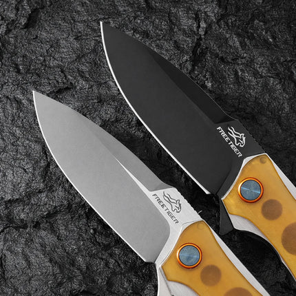 FREETIGER FT81 Folding Knife Ceramic Sandblasted D2 Blade G10/Carbon Fiber/PEI Handle Camping Hunting Survival Utility EDC Knife