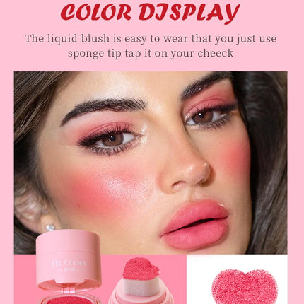 Heart-shaped cushion stamp blush for Vibrant Brightening Makeup Enhances Skin Tone Great Valentine's Present for Women and Girls