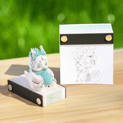 3D Notepad Cute Bunny 3D Memo Pad Animal Sticky Note Art Notes Block Office Accessories Birthday Gifts For Kids Friends