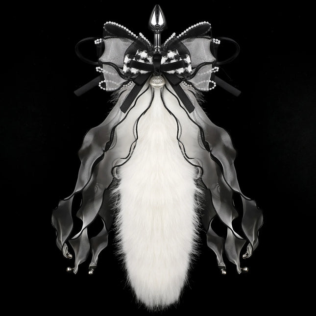 7 Colors Sexy Fox Tail Anal Plug With Lace For Women Men Butt Dilator Couples Tools Sex Toys Adult Game Erotic Bondage Product