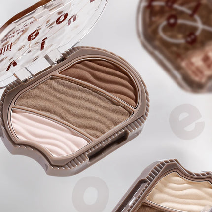 Matte Highlighter Contouring Palette Bronzer Makeup Grey Brown Shading Eye Nose Contour Natural Brighten Face Highlighter Powder