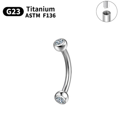 1/5/10pcs G23 Titanium Piercings Labret Stud Lip Nose piercing kit Eyebrow C rod Body Jewelry ASTM-F136 Cartilage Earring