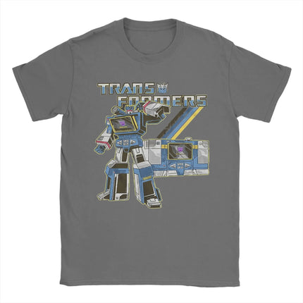 2025-26 Summer Transformers Soundwave G1 Retro Men T Shirt Decepticon Vintage Cotton Printed T-shirt O Neck Graphic Clothing
