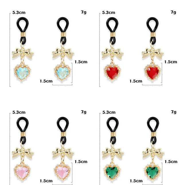 Sexy Bow Heart Breast Clips with Adult Silicone Nipple Clamps Chest Stimulation BDSM Sex Toys for Women Flirting Erotic Gadget