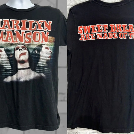 Gothic Rock Marilyn Manson Fan Tees Vintage Death Hype T-shirts Men Women Oversized Y2k 90s Pure Cotton Streetwear Clothing Tops