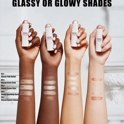 [Natural Glowup] 1pc Glowup Highlighter Stick | Natural Brightening Face Contour & Highlight Makeup, Medium Coverage, Buildable