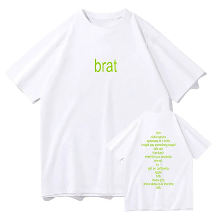 Charli XCX with Special Guest Shygirl T-Shirts Brat Album Men Women Clothing Aesthetic Unisex Streetwear Summer Cotton Tee Tops