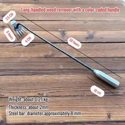 50cm 4-Teeth Hand Weeder Garden Hoe Weeding Artifact Manganese Steel Portable Uprooted Grass Tools for Vegetable Gardening, Farm