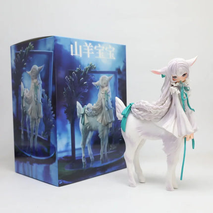 Anime Gk Style Goat Figurine Collectible Model Statue Desktop Ornament Home Decor Art Collection Trendy Gift For Adult Collector