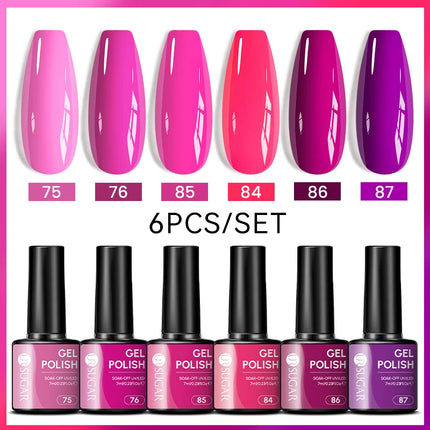 UR SUGAR 7ml All Season Gel Nail Polish Set Nude Pink Red Glitter Semi Permanent UV Gel Kits All For Manicure Soak Off Vernis