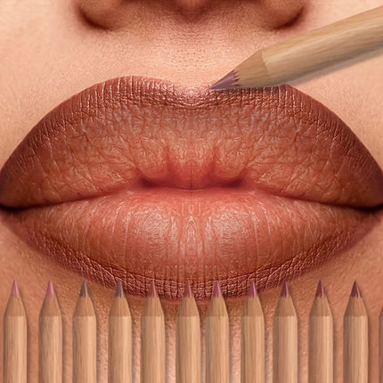 6pcs Velvet Matte Lip Liner Set - Long-Lasting Versatile Shades Longlasting Lip Makeup Berry, Brown, Pink Lip Pencil