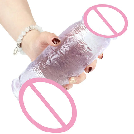 D 7.5CM SUPPER thick dildo Huge Realistic Giant Long Dildo Soft Silicone Vaginal Masturbators Penis Erotic Toy for Women - DILDO