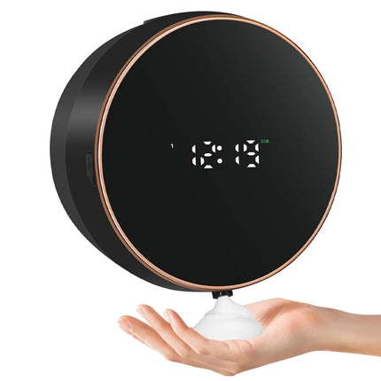 Electric Automatic Soap Dispenser Foaming Hand Free Wall Mount LED Temperature Digital Display for Bathroom Kitchen