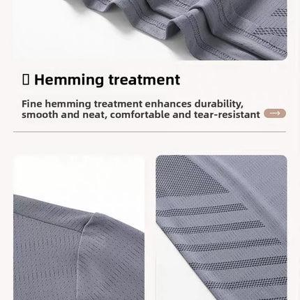 Ice Silk Short Sleeve T-Shirt Men's Summer Thin Quick Dry Mesh Sport Fitness Half Sleeve Casual Elastic T Summer Wear