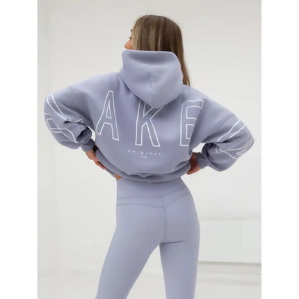 Women Sweatshirts Black Hooded Pullover Big Letter Print Loose Fit New Comfortable Casual Streetwear Minimalist Style Daily Wear