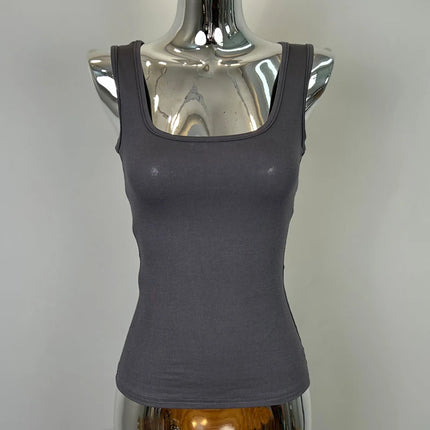 Dongda Gate Women's Faionable Versatile Slim Fit Svel Tank Top Summer Outerwear Sweet Spicy High-End Feeling