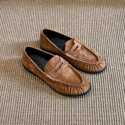 BANFANG Women's Shoes Summer New Fashion Classic Luxury Brand Design Loafers Sheepskin Comfortable Casual Shoes For Woman