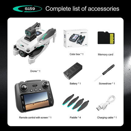GPS Brushless Drone Dual Camera 5G Transmission 2KM Range Optical Flow Hover Intelligent Follow Drop Resistant Aerial RC Drone