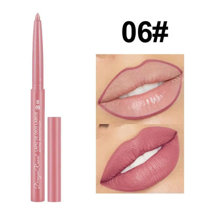 1Pc 12 Colors Waterproof Long-Lasting Automatic Lip Liner Makeup Matte Lipstick Pen Lip Gloss Lipliner For Beginners