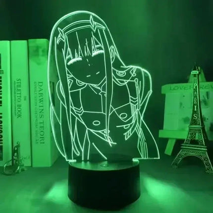 Anime Lamp Zero Two Figure Nightlights Boys Girls Manga Gift Night Light Remote Control 16 Colors 3d Lamp Darling in The Franxx
