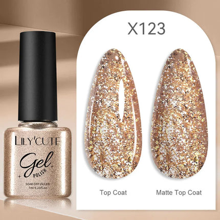 LILYCUTE 5ml Super Bright Silver Metallic Painting Liner Gel Nail Polish Drawing Stripe Graffiti Mirror Pull Line UV Gel Varnish