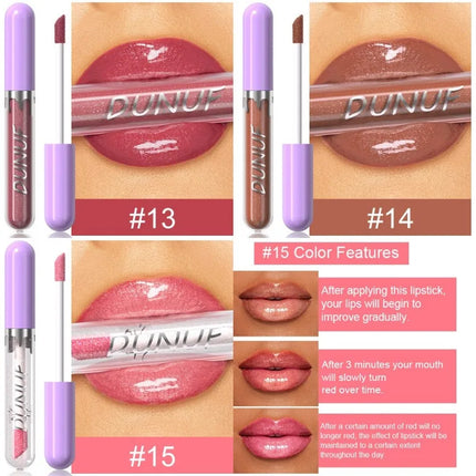 1pc Metallic Liquid Lipstick Long Lasting Glitter Lip Glaze Waterproof Moisturize Brown Lip Tint Shiny Shimmer Lipgloss Makeup