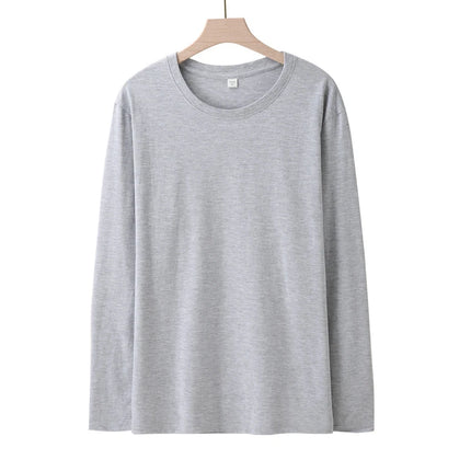 Long Sleeves T-Shirts Men Tee Tops Male Cotton Plain Tshirts Pullovers Plus Size 4XL 5XL Undershirts Man Clothing Autumn Spring