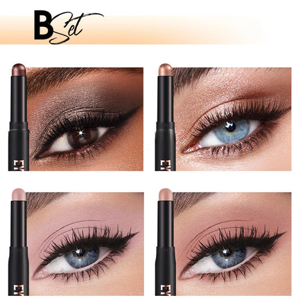 1PC Waterproof Pearlescent Eyeshadow Pencil Stick 6 Colors Lasting Glitter Shimmer Eye Shadow Highlighter Pen Eyes Makeup Tools