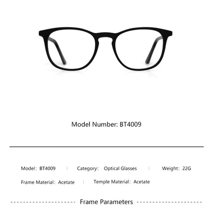 ZENOTTIC Acetate Prescription Glasses Men and Women Square Full-Rim Myopia Hyperopia Progressive Anti-Blue Light