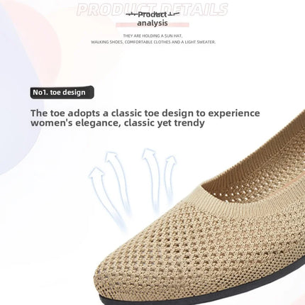 2025 Spring Breathable Mesh Flats Shoes for Women Comfortable Slip on Casual Shoes Woman Lightweight Soft Bottom Loafers