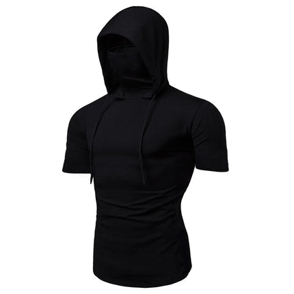 Ninja Mask Long Sleeved Hoodie Men Autumn Streetwear Large Open-forked Hip Hop Mens Sweatshirts Tops Gym Hooded Sudaderas Hombre