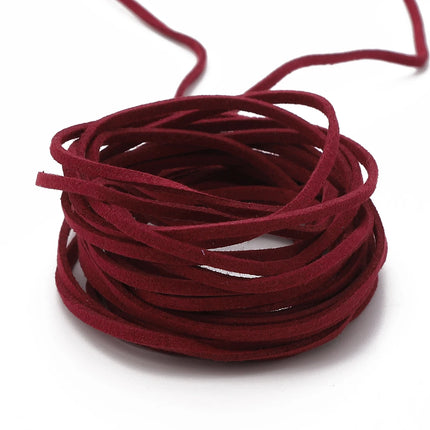 3mm Faux Suede Braided Cord Korean Velvet Leather For Handmade DIY Beading Bracelet Jewelry Making Thread String Rope 1m/4m/roll