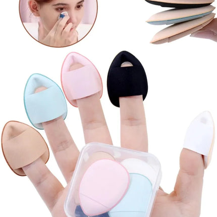 5/10Pcs Mini Finger Puff Foundation Small Air Cushion Powder Sponge Face Concealer BB Cream Cosmetic Applicator Makeup Tools