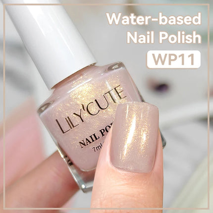 LILYCUTE 7ml Matte Nail Polish Velvet Effect Pearl Shell  Air Dry Nail Art Varnish No Need Lamp Manicure Glitter Nail Care Polis