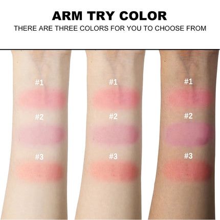 3 Color Blush Palette Waterproof Lightweight Breathable Long Lasting Smooth Baked Powder Blusher Correcting Foundation 60g