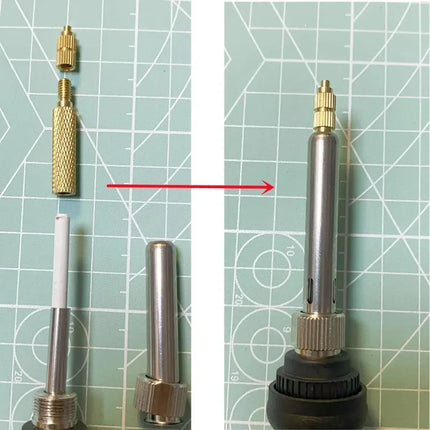 Heat Embedded Nuts Adaptors M2 M2.5 M3 M4 M5 M6 Head Insertion Tips Kit For 936 Soldering Iron Pen