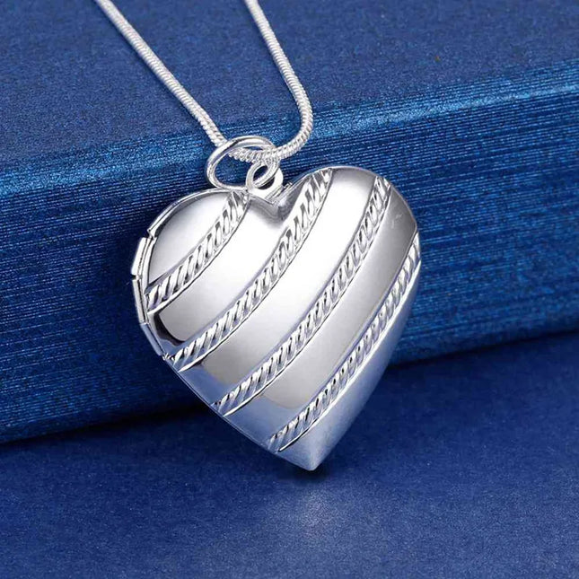 New Arrival 40-75cm 925 Sterling Silver Seashell Photo Locket Necklace Snake Chain For Women Men Wedding Jewelry Wholesale