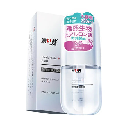 DRYWELL Hyaluronic Acid Lubricant 220ml Aloe Extract Water-based Sex Lube 3pcs Penis Sleeves Natural Latex Adult Games Sex Toys