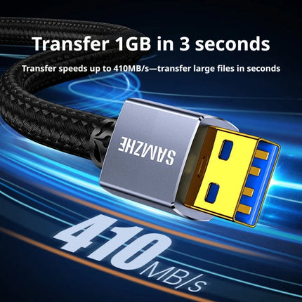 SAMZHE USB to USB 3.0 Extension Cable Male to Male Type A USB 2.0 Extend Cable For Hard Drive TV Box Laptop USB to USB Cable
