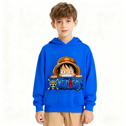 Anime "One Piece" hoodie for the "Wanderer Roronoa Luffy" version. Roronoa Luffy's style streetwear for children.boys and girls