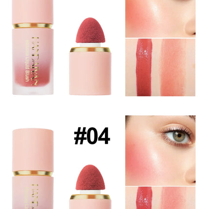 6 Colors Liquid Blush Waterproof Multi-purpose Facial Nourishing Blush Stick Cheek Natural Blusher Cute Korean Makeup for Women