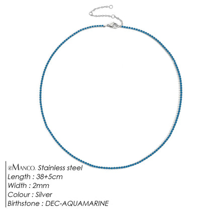 EManco Fashion Crystal High Quality Stainless Steel Gold Plated Necklace Ladies Charming Accessories Gifts Wholesale