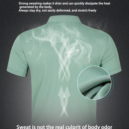Men's POLO Shirt Solid Color Short Sleeved Top Spring Summer Team Workwear Customized Colors Choose From