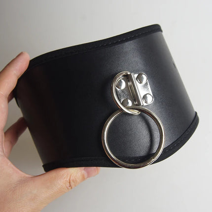 BDSM Slave Posture Collar,Leather Tall Choker Submissive,Leather Neck Harness Bondage Restraints,Restriction,Sex Toys for Couple