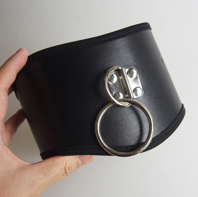 BDSM Slave Posture Collar,Leather Tall Choker Submissive,Leather Neck Harness Bondage Restraints,Restriction,Sex Toys for Couple
